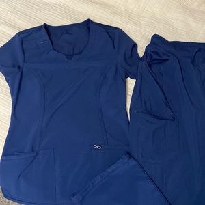 Tall Navy Infinity Scrubs set